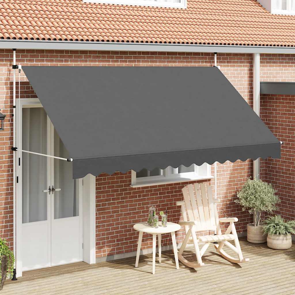 Tenda da Sole Retrattile Manuale 350 cm Antracite 143691