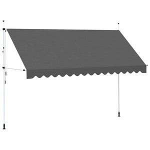 Tenda da Sole Retrattile Manuale 400 cm Antracite cod mxl 12106