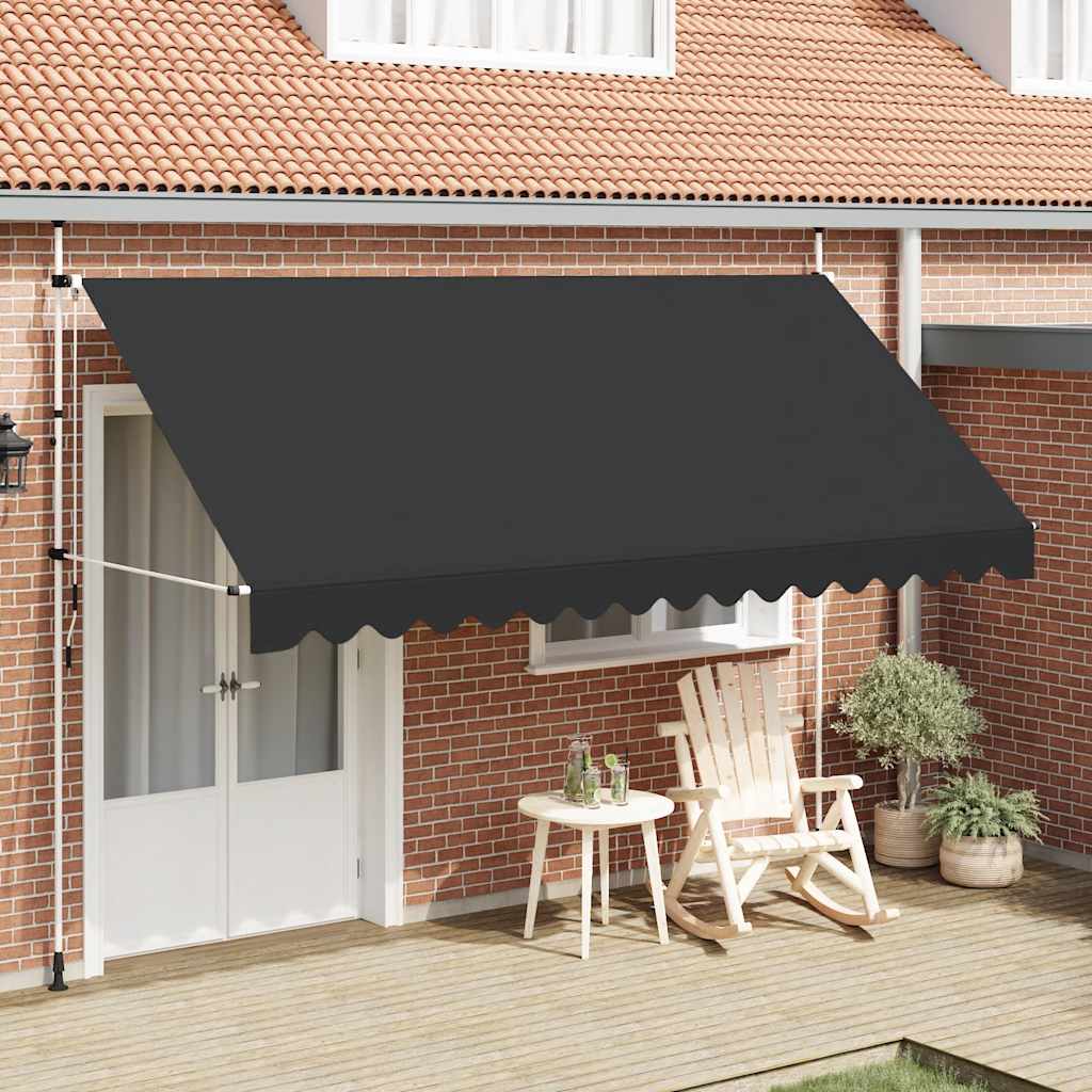 Tenda da Sole Retrattile Manuale 400 cm Antracite cod mxl 12106