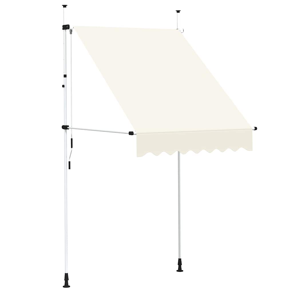 Tenda da Sole Retrattile Manuale 150 cm Crema 143693