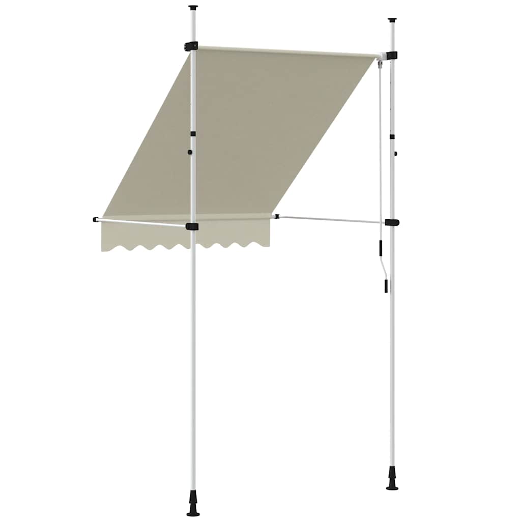 Tenda da Sole Retrattile Manuale 150 cm Crema 143693