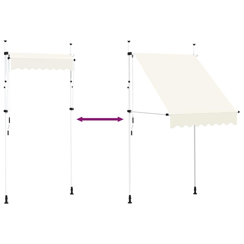 Tenda da Sole Retrattile Manuale 150 cm Crema 143693