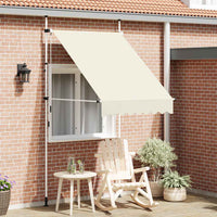Tenda da Sole Retrattile Manuale 150 cm Crema 143693