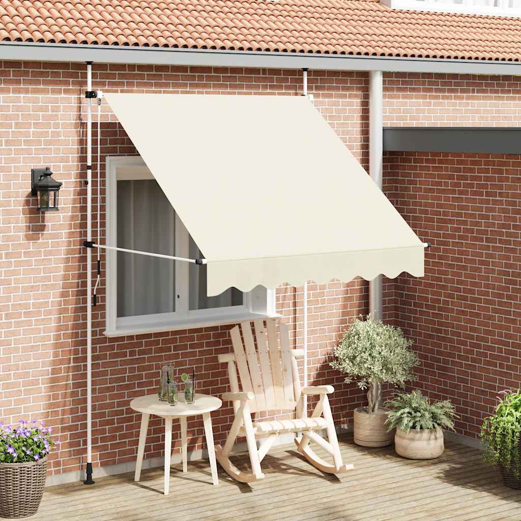 Tenda da Sole Retrattile Manuale 200 cm Crema 143694