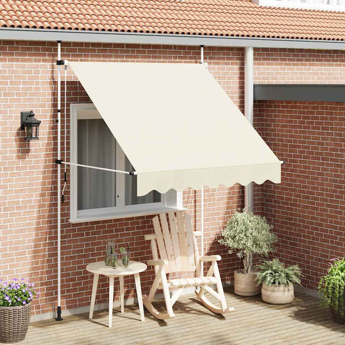 Tenda da Sole Retrattile Manuale 200 cm Crema 143694