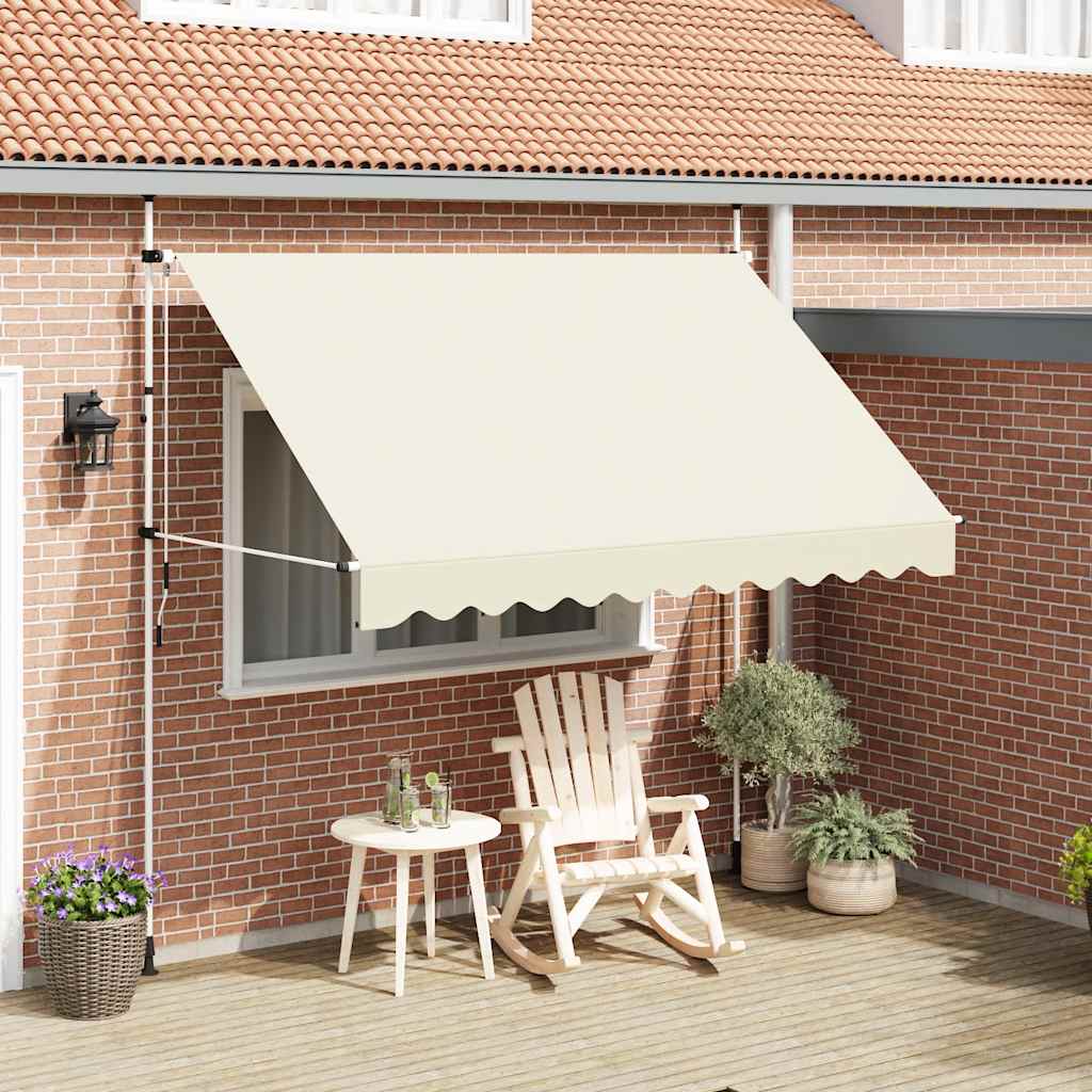 Tenda da Sole Retrattile Manuale 300 cm Crema 143696