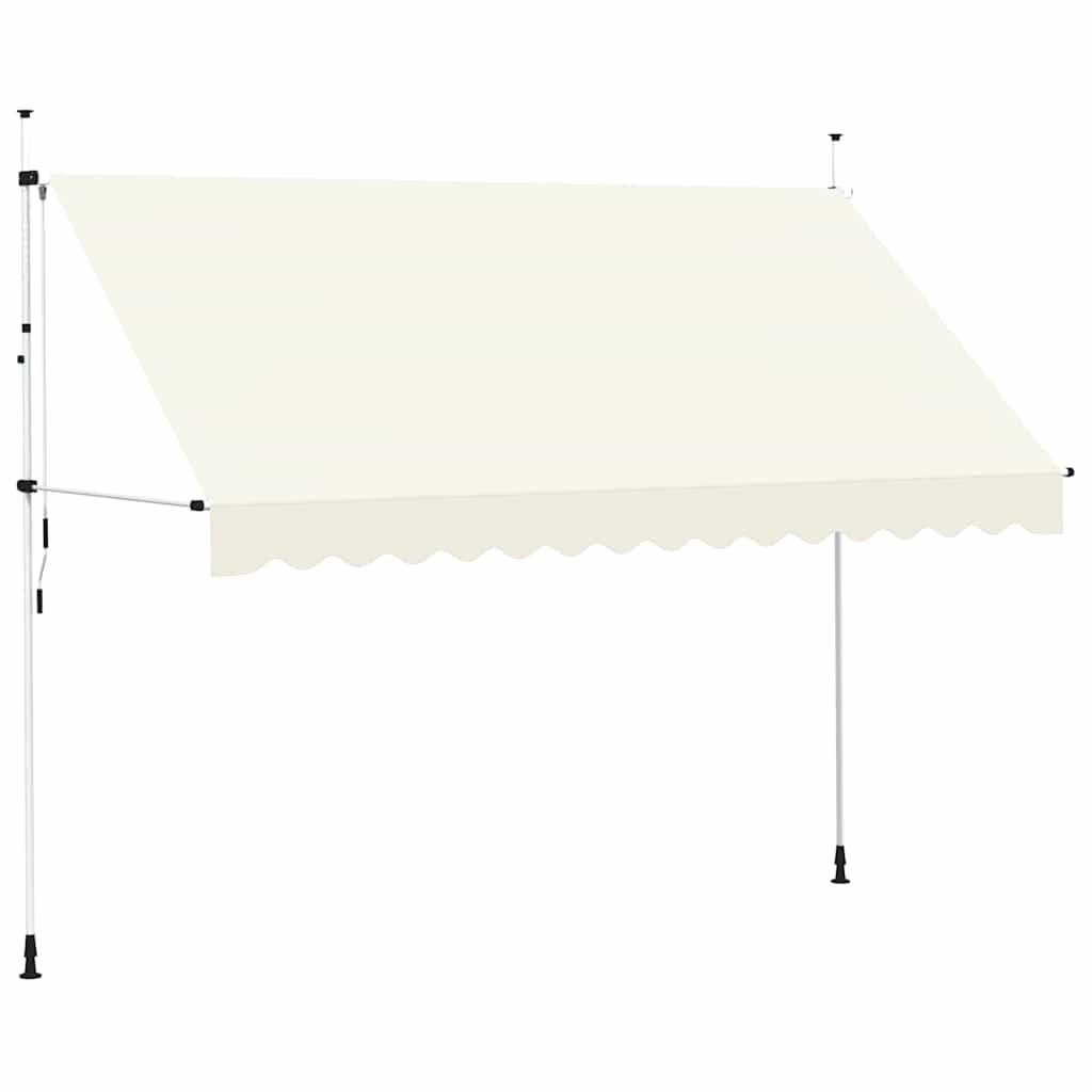 Tenda da Sole Retrattile Manuale 350 cm Crema 143697