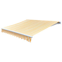 Tendone Parasole in Tela Arancio e Bianco 350x250 cm