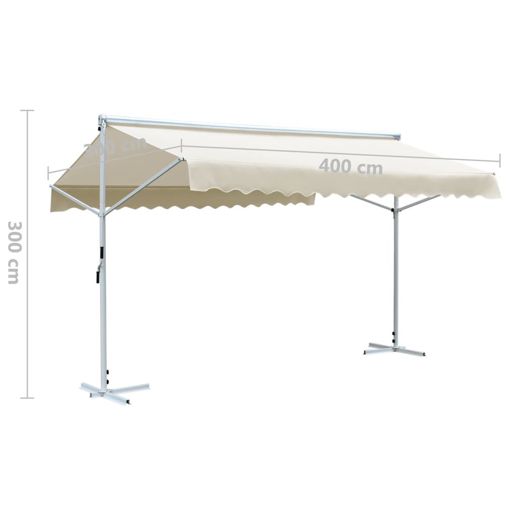 Tenda da Sole a Gazebo 4x3 m Crema cod mxl 58044