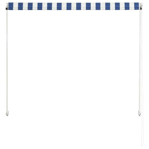 Tenda da Sole Retrattile 150x150 cm Blu e Bianco 143746