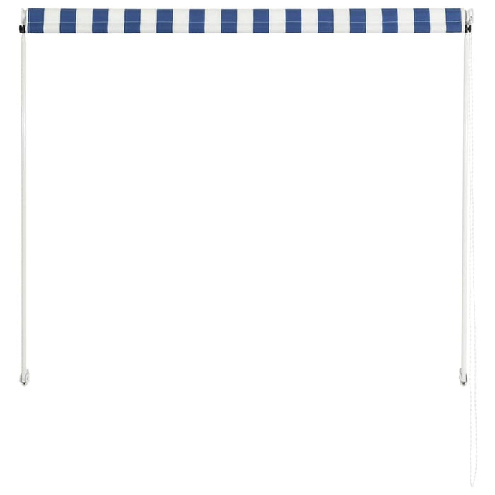 Tenda da Sole Retrattile 150x150 cm Blu e Bianco 143746