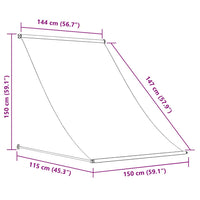 Tenda da Sole Retrattile 150x150 cm Blu e Bianco 143746