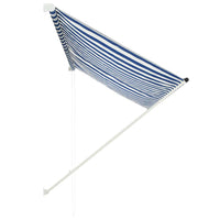 Tenda da Sole Retrattile 250x150 cm Blu e Bianco 143748