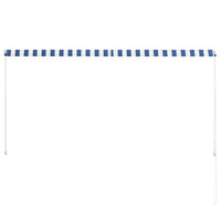 Tenda da Sole Retrattile 250x150 cm Blu e Bianco 143748