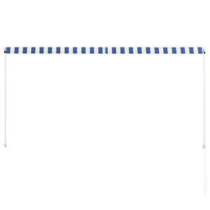 Tenda da Sole Retrattile 250x150 cm Blu e Bianco 143748