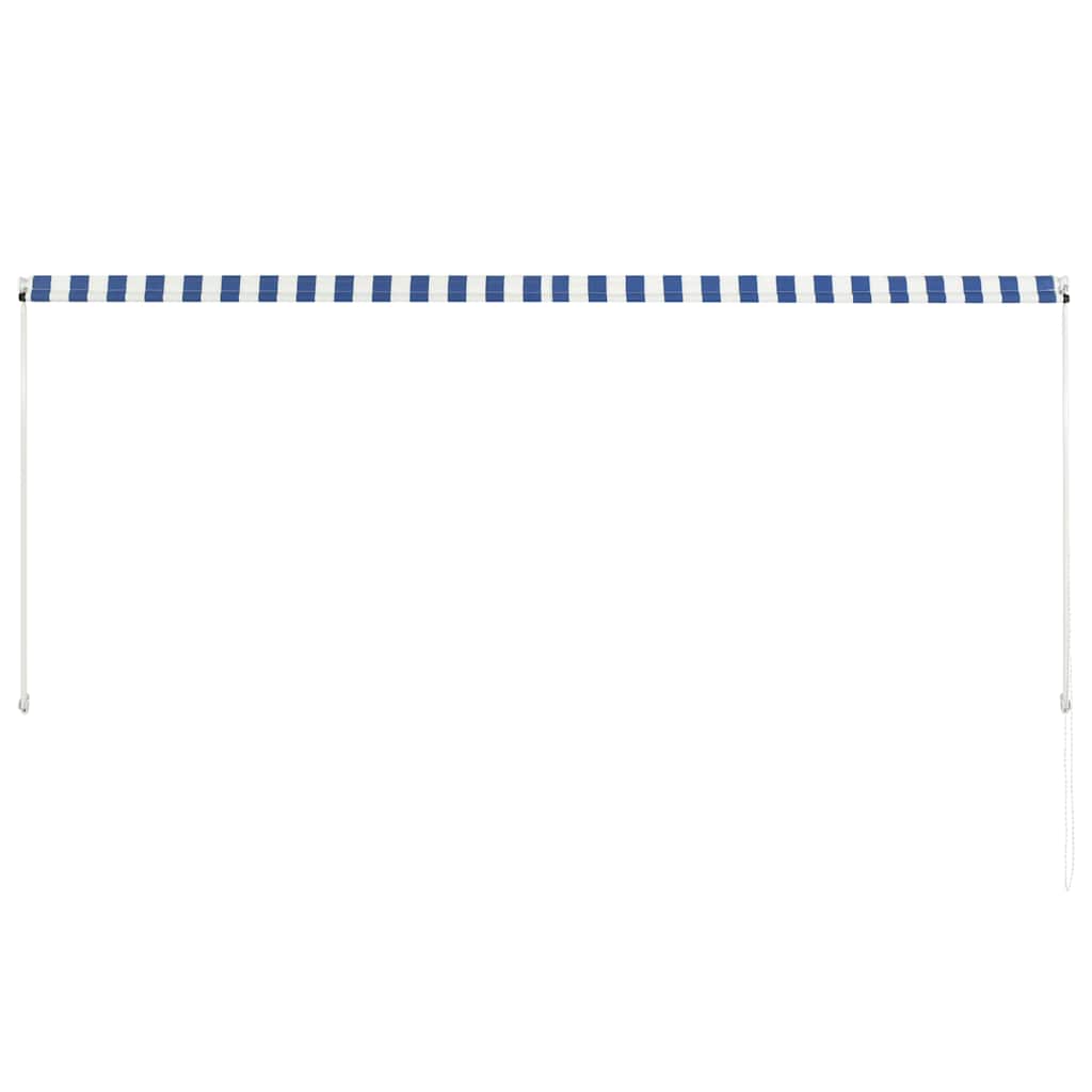 Tenda da Sole Retrattile 300x150 cm Blu e Bianco 143749