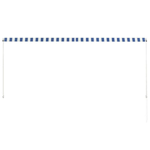 Tenda da Sole Retrattile 300x150 cm Blu e Bianco 143749