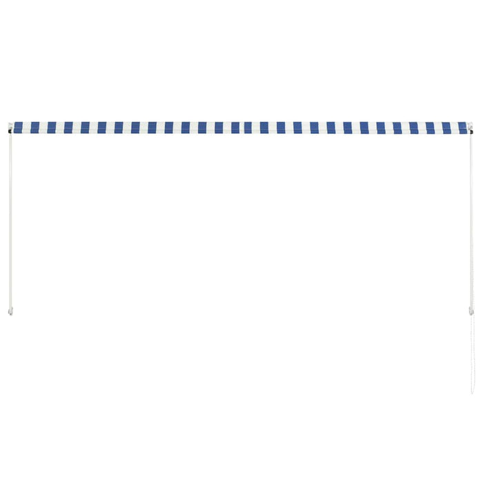 Tenda da Sole Retrattile 300x150 cm Blu e Bianco 143749