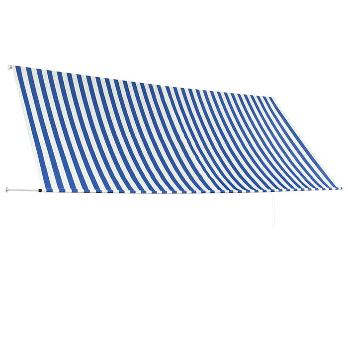 Tenda da Sole Retrattile 350x150 cm Blu e Bianco cod mxl 20516