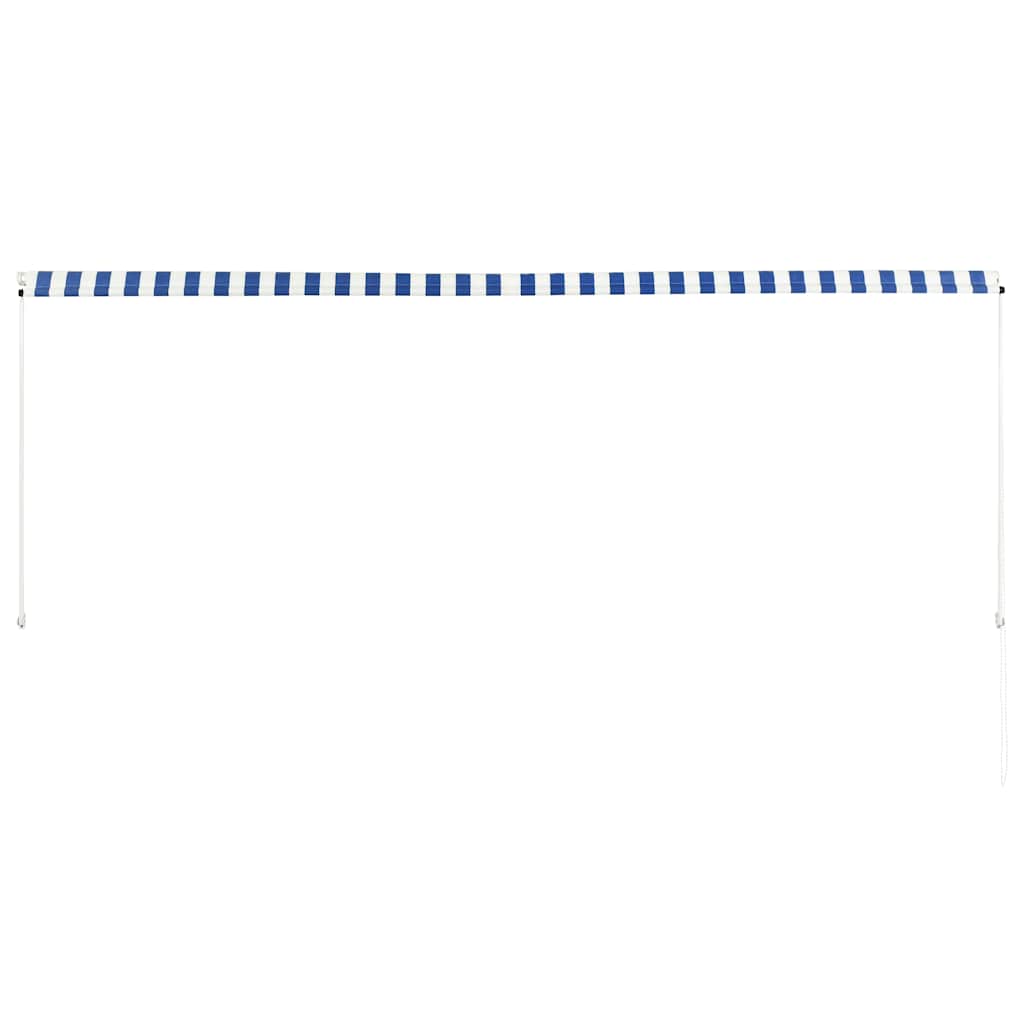 Tenda da Sole Retrattile 350x150 cm Blu e Bianco cod mxl 20516