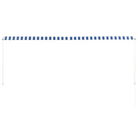 Tenda da Sole Retrattile 350x150 cm Blu e Bianco 143750