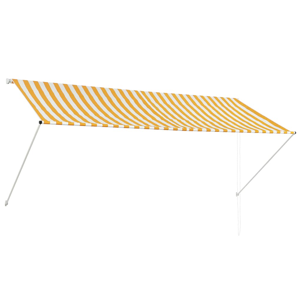 Tenda da Sole Retrattile 300x150 cm Giallo e Bianco cod mxl 18861