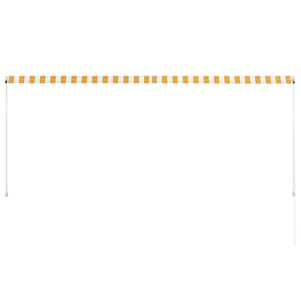 Tenda da Sole Retrattile 300x150 cm Giallo e Bianco cod mxl 18861