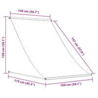 Tenda da Sole Retrattile 150x150 cm Antracite 143758