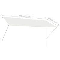 Tenda da Sole Retrattile 300x150 cm Crema 143767
