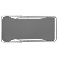 Sedia da Spiaggia Pieghevole 2 pz Acciaio Tessuto Oxford Grigio cod mxl 11877