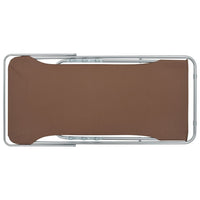 Sedie da Spiaggia Pieghevoli 2pz Acciaio Tessuto Oxford Marrone cod mxl 20481