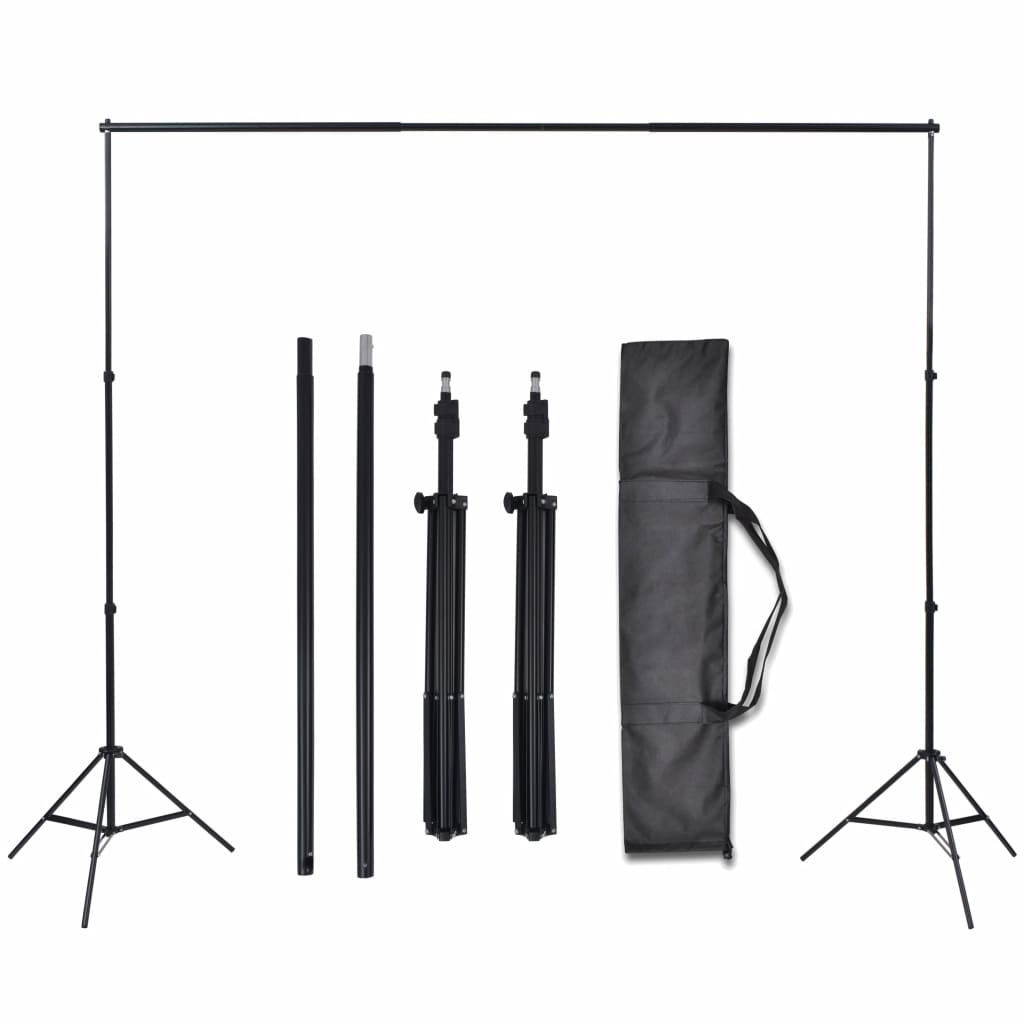 Kit studio fotografico professionale e 3 fondali orientabili in cotone 3 x 5 mt 02_0001518
