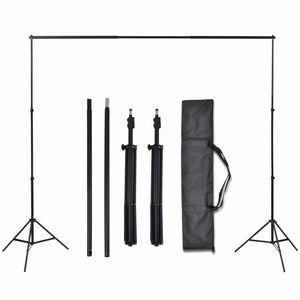 Kit studio fotografico professionale e 3 fondali orientabili in cotone 3 x 5 mt 02_0001518