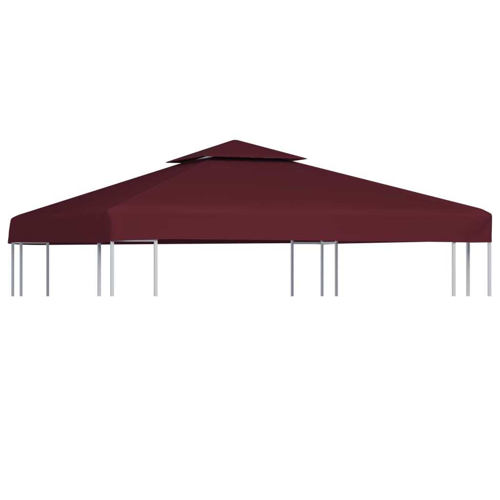Copertura Superiore per Gazebo a 2 Strati 310g/mÂ² 3x3m Bordeauxcod mxl 120876