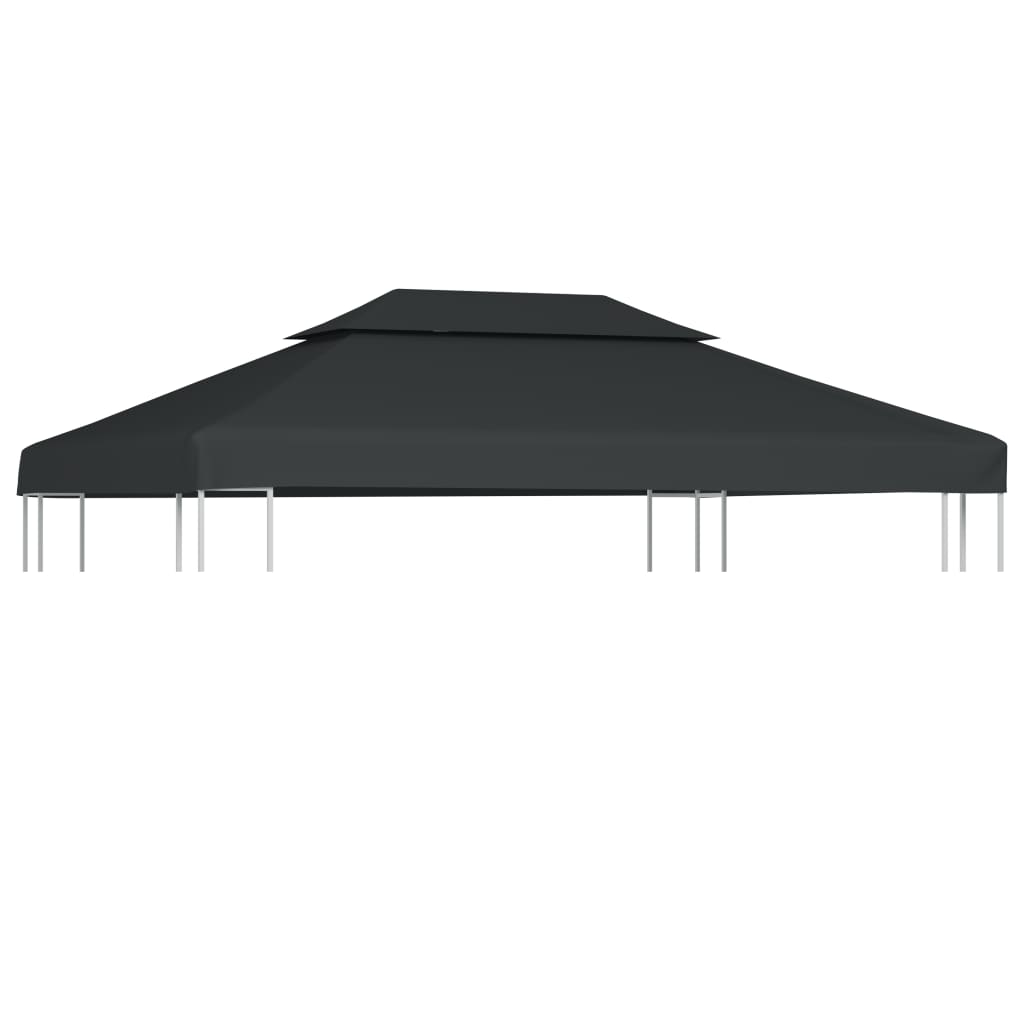 Copertura Superiore per Gazebo a 2 Strati 310g/mÂ²4x3m Antracitecod mxl 72946