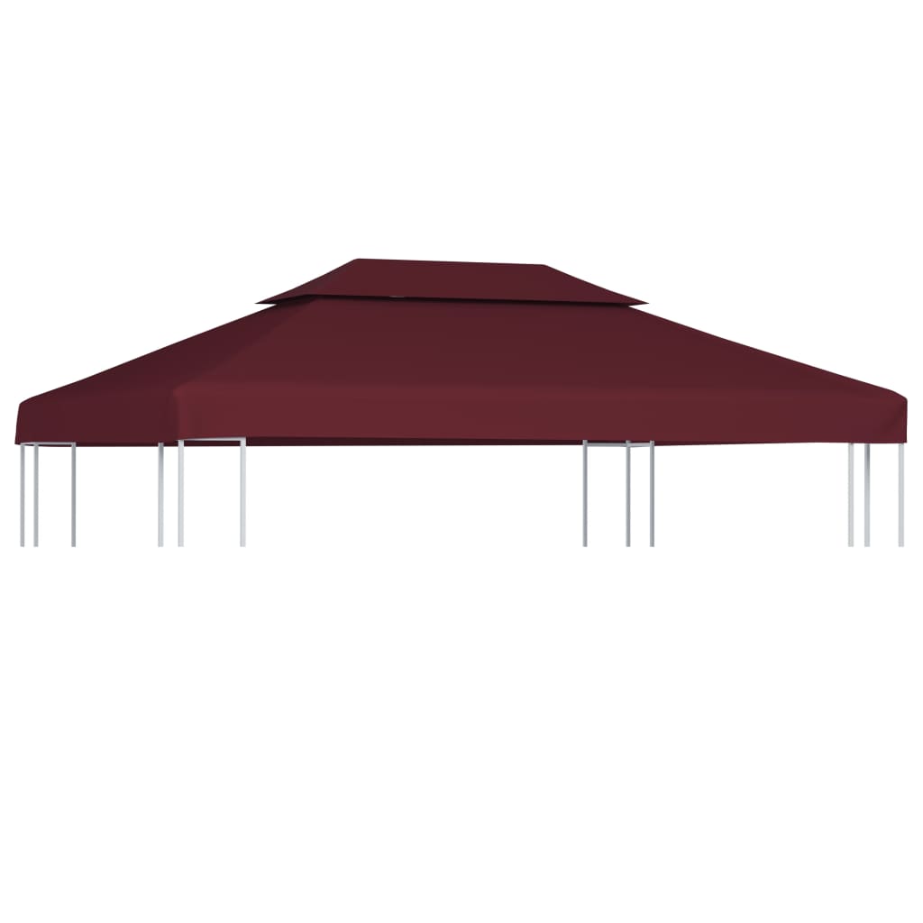 Copertura Superiore per Gazebo a 2 Strati 310g/mÂ² 4x3m Bordeaux  cod mxl 78254