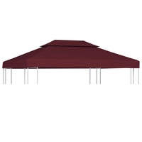 Copertura Superiore per Gazebo a 2 Strati 310g/mÂ² 4x3m Bordeaux  cod mxl 78254