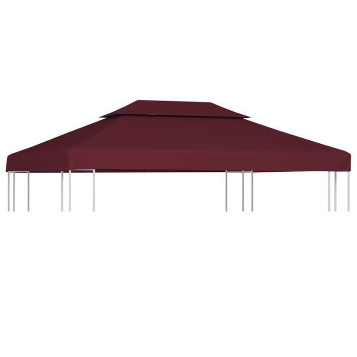 Copertura Superiore per Gazebo a 2 Strati 310g/mÂ² 4x3m Bordeaux  cod mxl 78254