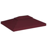 Copertura Superiore per Gazebo a 2 Strati 310g/m² 4x3m Bordeaux 44761