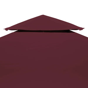 Copertura Superiore per Gazebo a 2 Strati 310g/m² 4x3m Bordeaux 44761