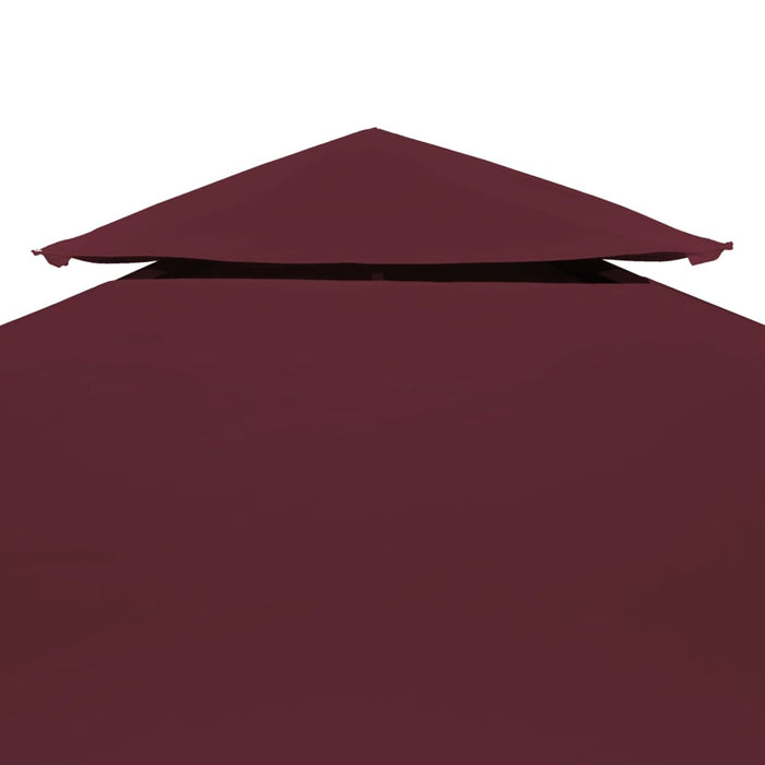 Copertura Superiore per Gazebo a 2 Strati 310g/m² 4x3m Bordeaux 44761