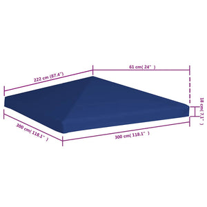 Copertura Superiore per Gazebo 310 g/m² 3x3 m Blu