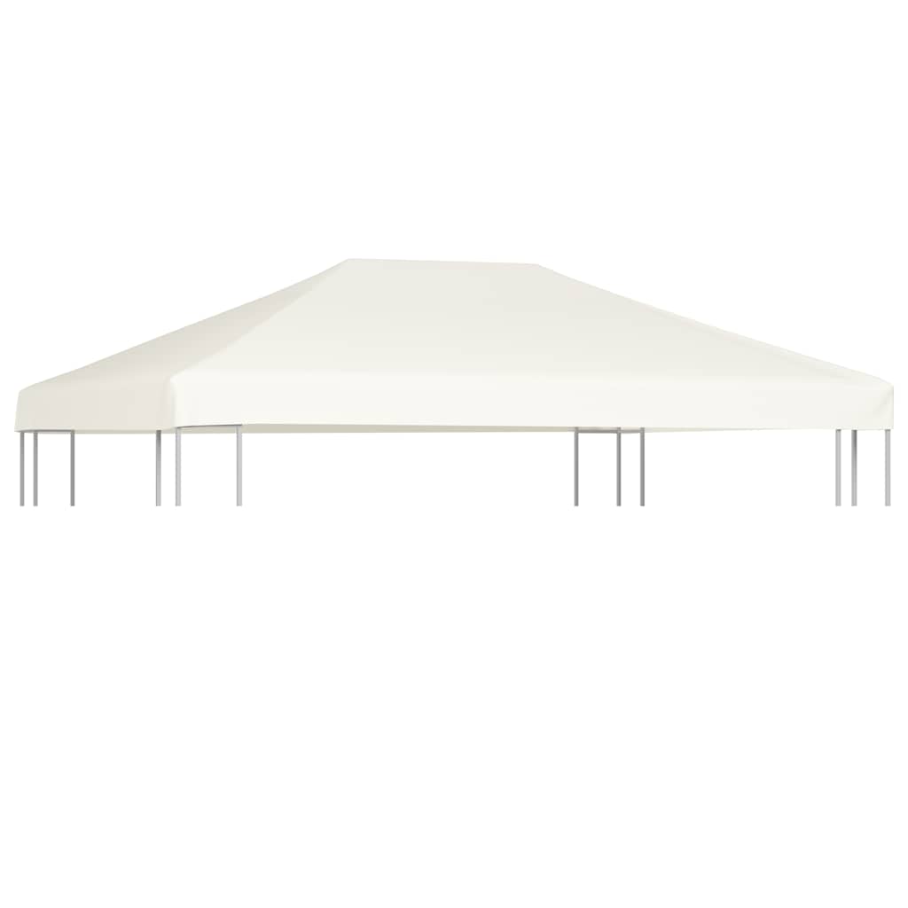 Copertura Superiore per Gazebo 310 g/mÂ² 4x3 m Bianco Cremacod mxl 121155