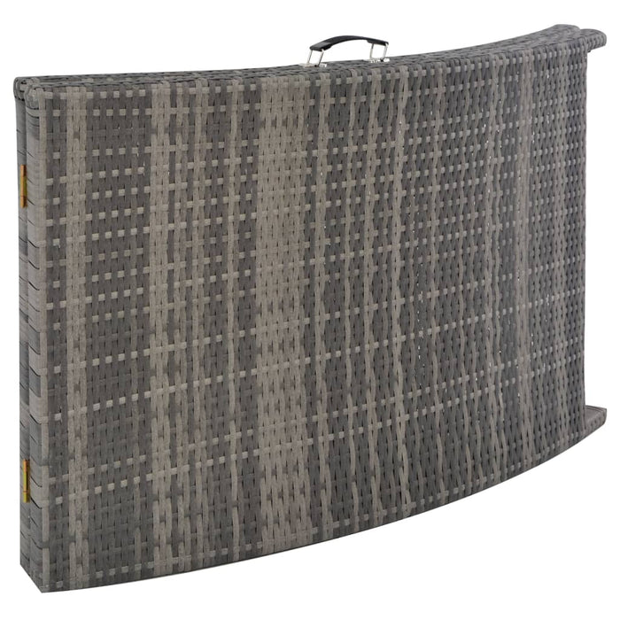 Set di sedie a sdraio pieghevoli 3 pezzi in resina midollino grigio 02_0011994