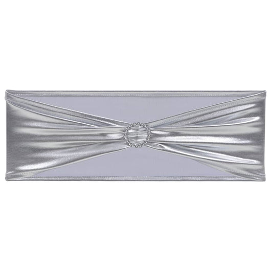 Nastri Ornamentali per Sedie 25pz con Fibbia Diamantata Argento 133580