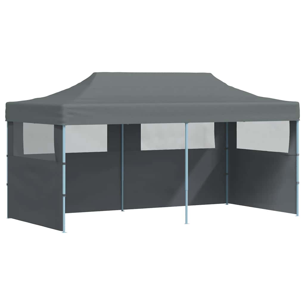 Tenda Pieghevole Pop-Up con Pareti Laterali 3x6 m Antracite 44966