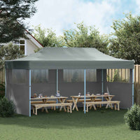 Tenda Pieghevole Pop-Up con Pareti Laterali 3x6 m Antracite 44966