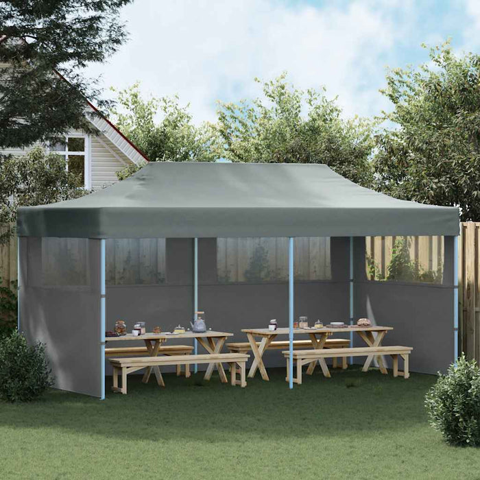 Tenda Pieghevole Pop-Up con Pareti Laterali 3x6 m Antracite 44966