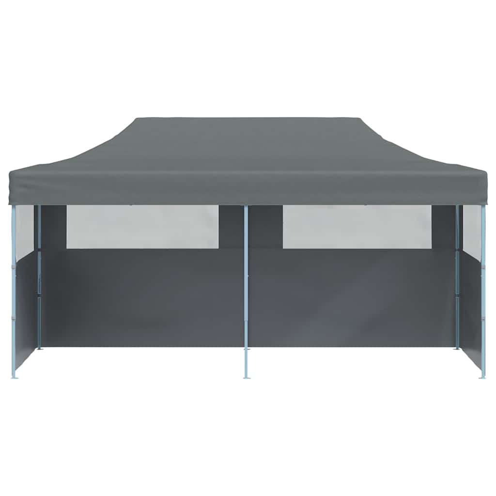 Tenda Pieghevole Pop-Up con Pareti Laterali 3x6 m Antracite 44966