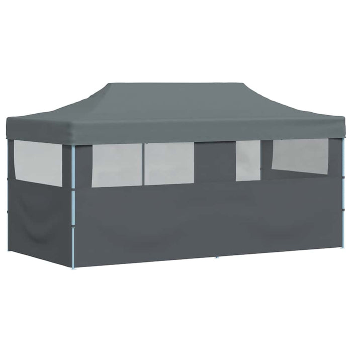Tenda Pieghevole Pop-Up con Pareti Laterali 3x6 m Antracite 44966